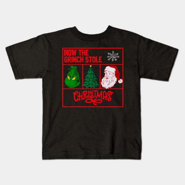 How To Grinch Stole Kids T-Shirt by Hollyboy 